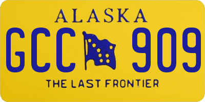 AK license plate GCC909