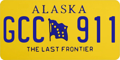 AK license plate GCC911