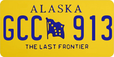 AK license plate GCC913
