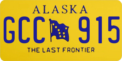 AK license plate GCC915