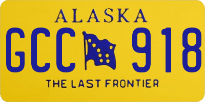 AK license plate GCC918