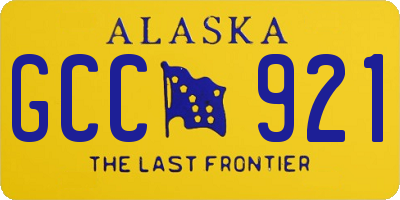AK license plate GCC921