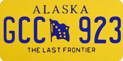 AK license plate GCC923