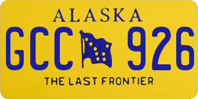 AK license plate GCC926