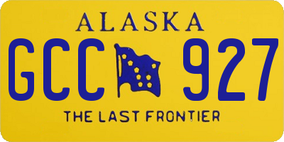 AK license plate GCC927