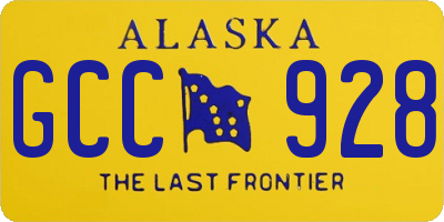 AK license plate GCC928