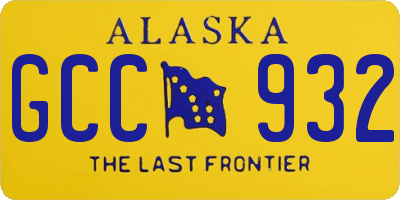 AK license plate GCC932