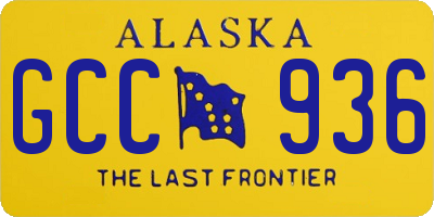 AK license plate GCC936