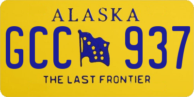 AK license plate GCC937