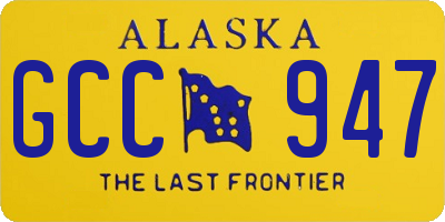 AK license plate GCC947