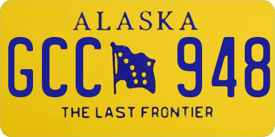 AK license plate GCC948