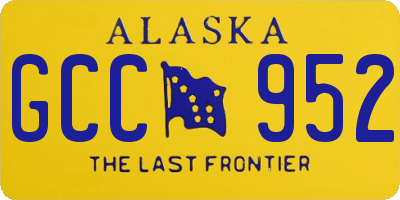 AK license plate GCC952