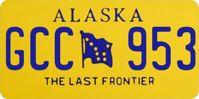 AK license plate GCC953