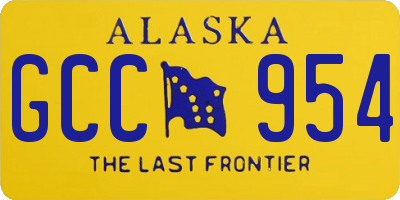 AK license plate GCC954