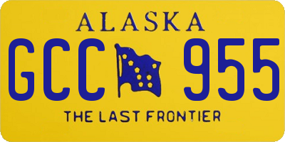 AK license plate GCC955