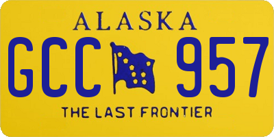 AK license plate GCC957
