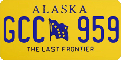 AK license plate GCC959