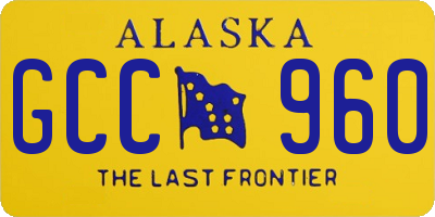 AK license plate GCC960