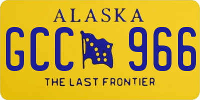 AK license plate GCC966
