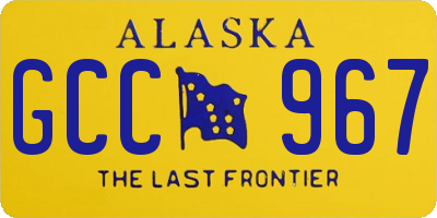 AK license plate GCC967