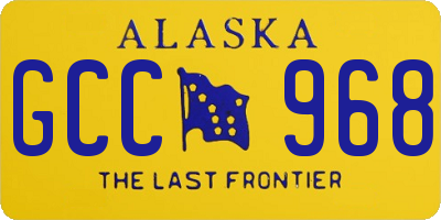 AK license plate GCC968
