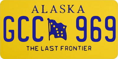 AK license plate GCC969