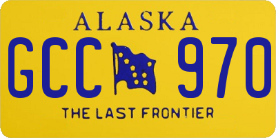 AK license plate GCC970