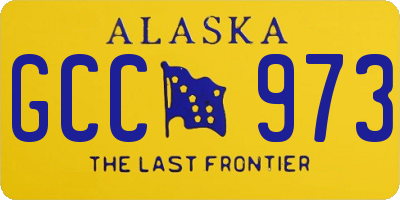 AK license plate GCC973