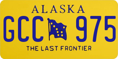 AK license plate GCC975