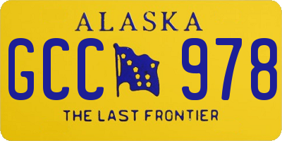 AK license plate GCC978