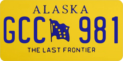 AK license plate GCC981