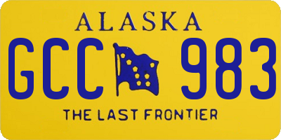 AK license plate GCC983