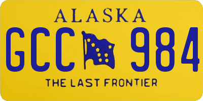 AK license plate GCC984