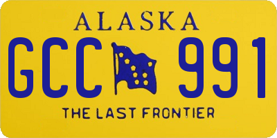 AK license plate GCC991