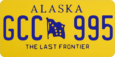 AK license plate GCC995