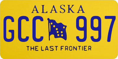 AK license plate GCC997