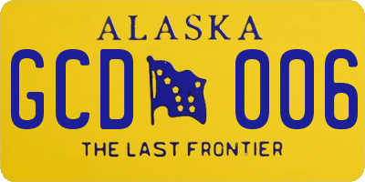 AK license plate GCD006