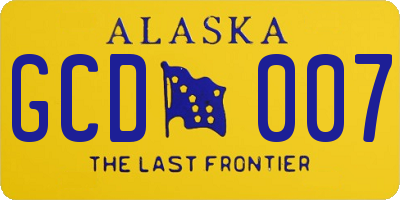 AK license plate GCD007