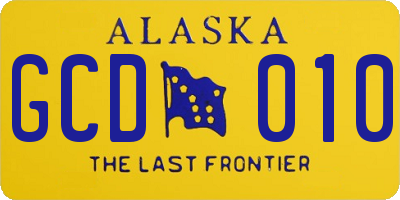 AK license plate GCD010