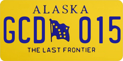 AK license plate GCD015