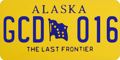 AK license plate GCD016