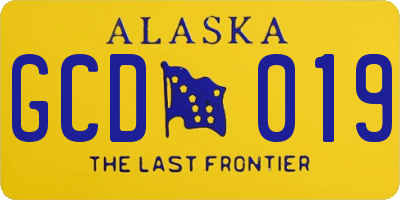 AK license plate GCD019