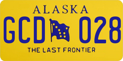 AK license plate GCD028