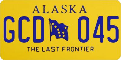 AK license plate GCD045