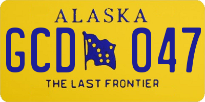 AK license plate GCD047