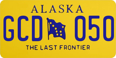 AK license plate GCD050