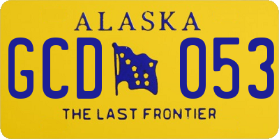 AK license plate GCD053