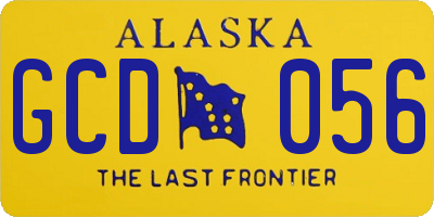 AK license plate GCD056