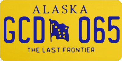 AK license plate GCD065