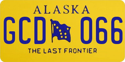 AK license plate GCD066